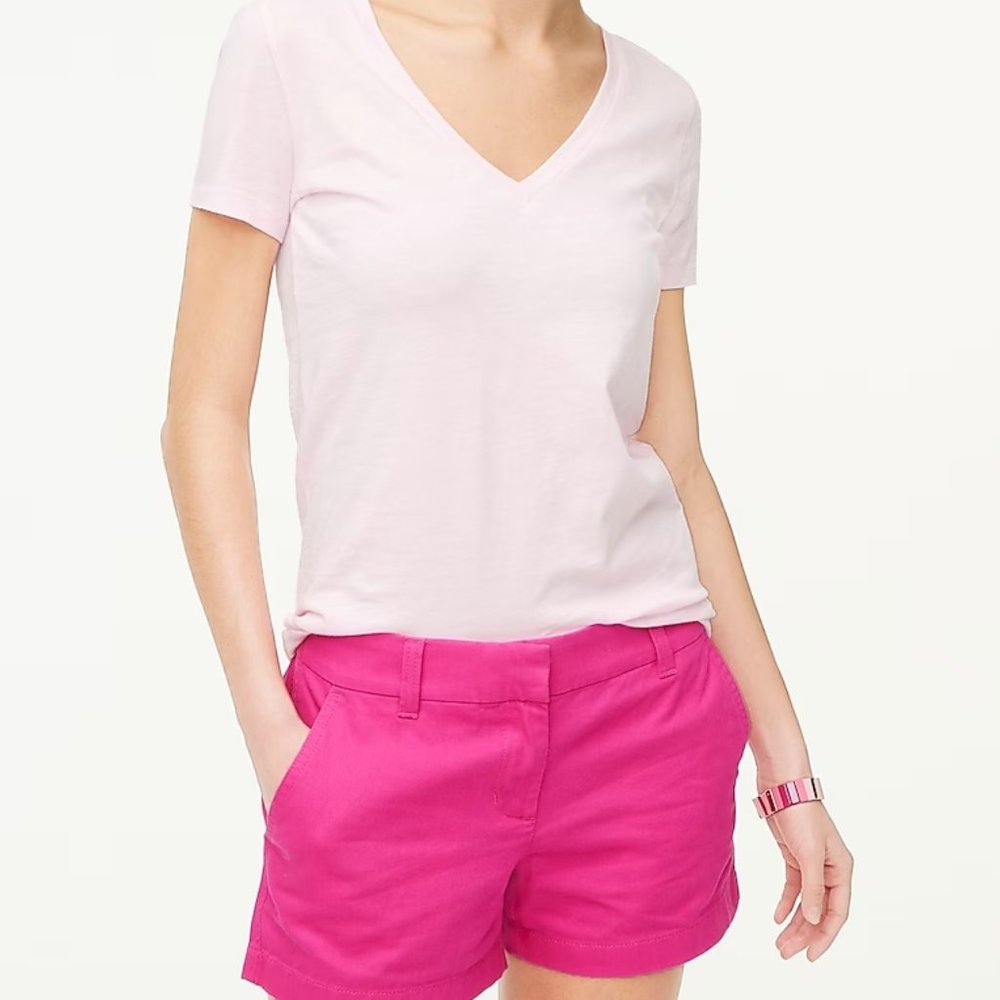 J-Crew Hot Pink 3" Chino broken 100% Shorts Size 12